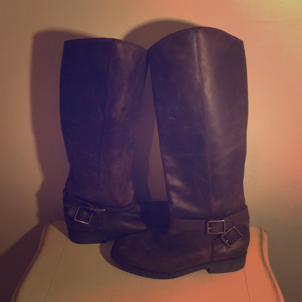 Distressed Leather Boots